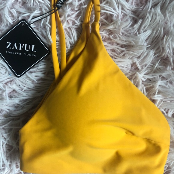 Zaful yellow bathing suit top - Picture 2 of 3